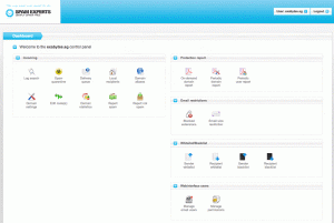 spamexperts dashboard